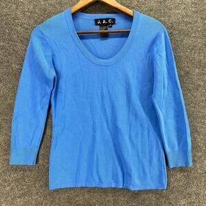 5/$45 J.A.C. Sweater Pullover Women M Medium Blue Knit Long Sleeve Round Neck